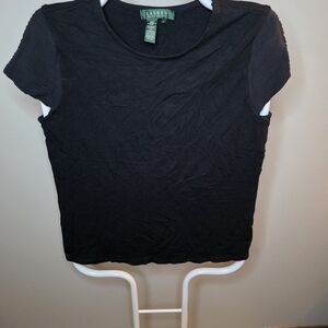Lauren Ralph Lauren Black Short Sleeve Top